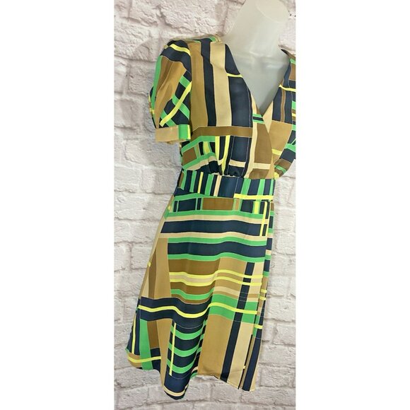 The Webster Miami Target Faux Wrap Dress Geometric Art Deco Womens Size S Small - Picture 4 of 13